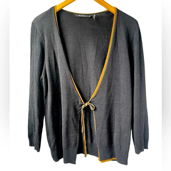 Nic+Zoe | 100% Silk Tie Front Cardigan Wrap Quiet Luxury - Picture 2 of 6